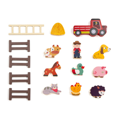 Vocabulary Building Pretend-Play Farm Set